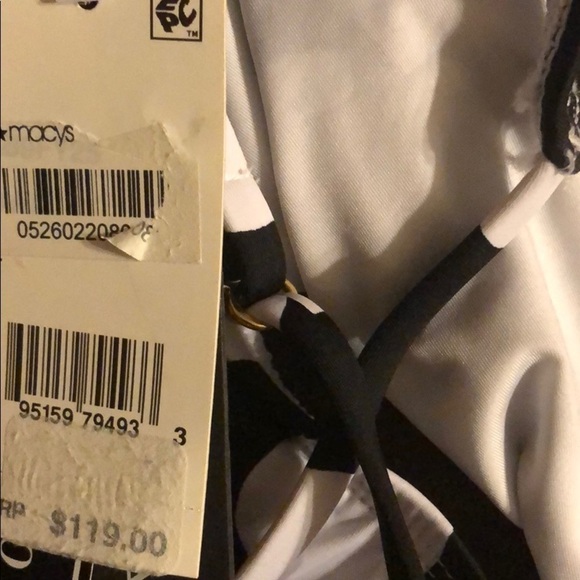 LA Blanca Lace Up Polka Dot One Piece Swimsuit - Picture 4 of 4